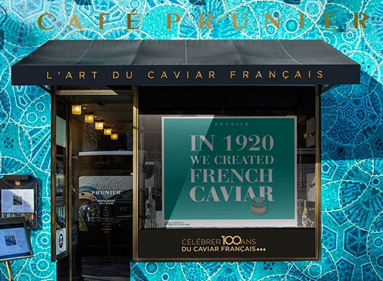 Prunier célèbre les 100 ans du caviar français